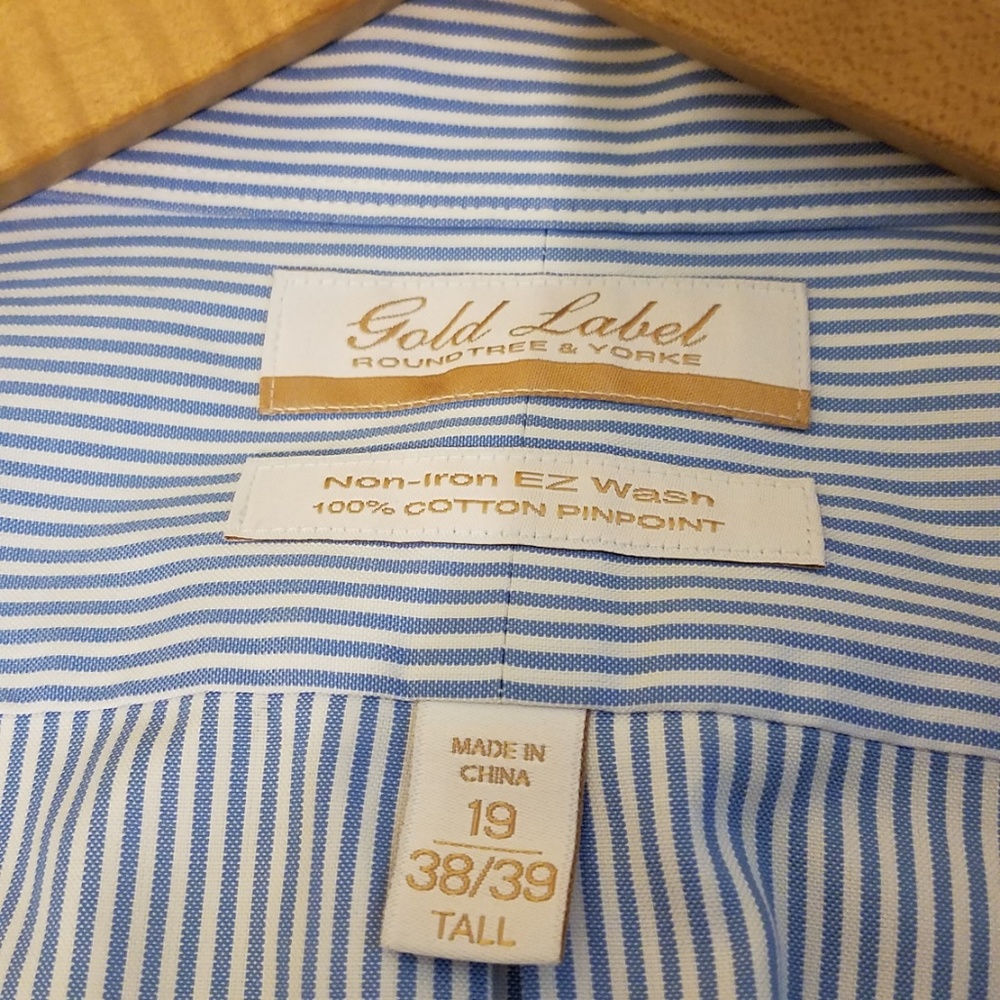 RoundTree & Yorke Gold Label  Dress shirt A1 - Picture 2 of 4